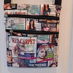 Red Carpet Fashion Magazine Multicolor Slim Design Crossbody Bag